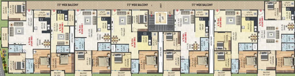 Floor Plan of Avighna Aarna Vintage in Electronic City, Bangalore - Image 206843