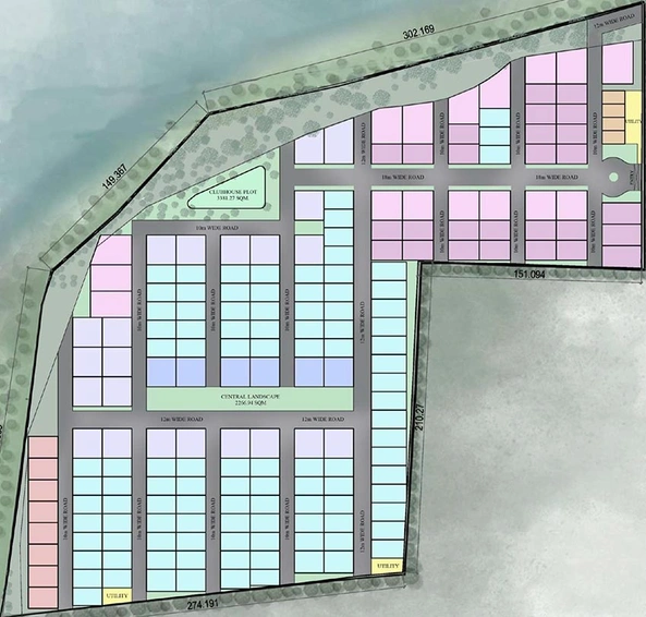Master Plan of Srias The Boat Club in Medachal, Hyderabad - Image 206873