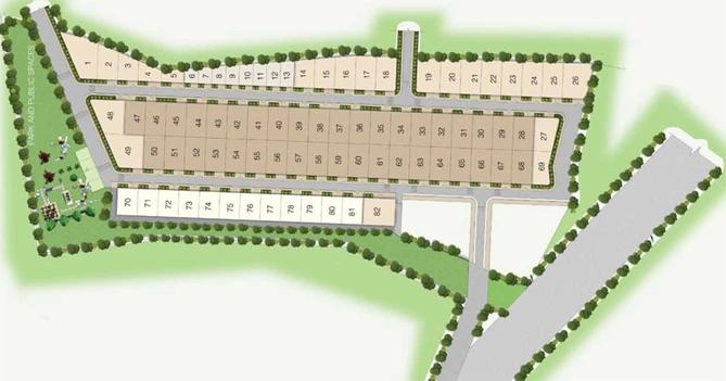 Master Plan of Bluejay Malgudi Villas in Sarjapur Road, Bangalore - Image 206923