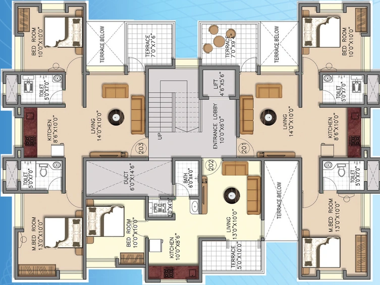 Floor Plan of Deans Residency in Baner, Pune - Image 116583