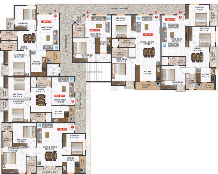 Floor Plan of Habulus Sai Serenity in Electronic City, Bangalore - Image 206964