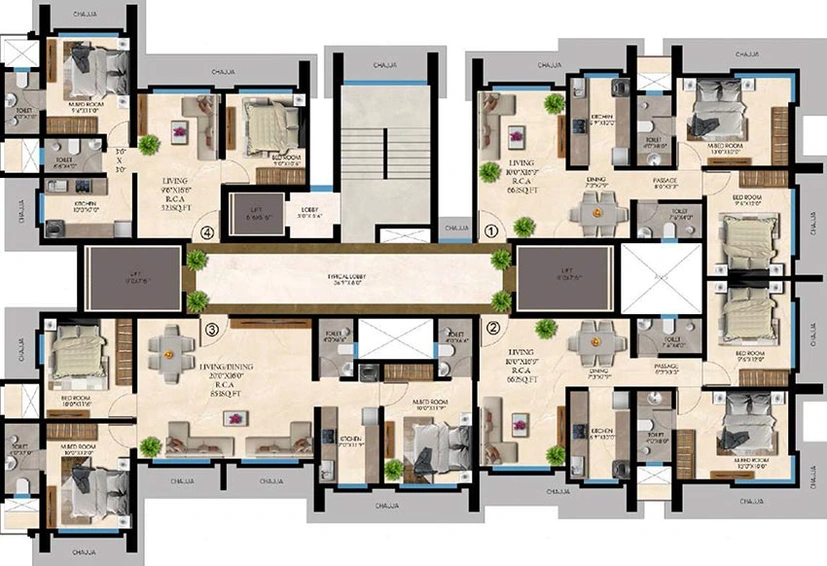 Floor Plan of Amrapali Seeron Dyo in Malad West, Mumbai - Image 206977
