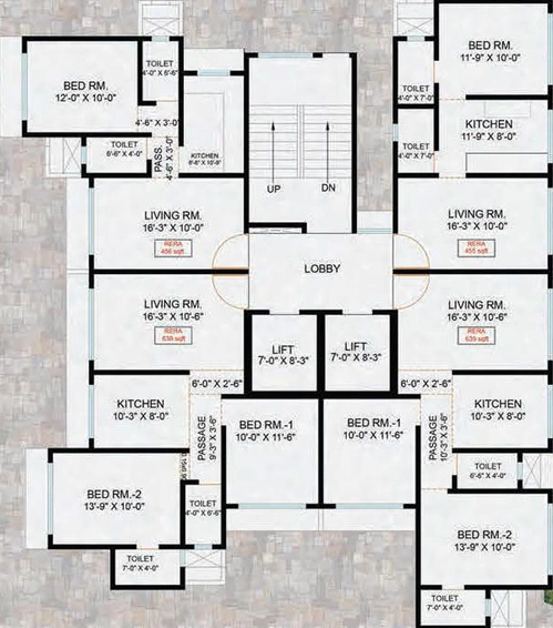 Floor Plan of Modi Amizarna in Malad West, Mumbai - Image 207028