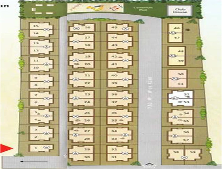 Master Plan of Dwarkesh Krish Residency in Jambuva, Vadodara - Image 118758