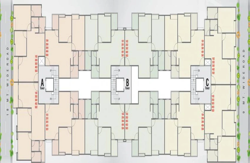 Master Plan of Krishil Avenue in Bhayli Road, Vadodara - Image 116590