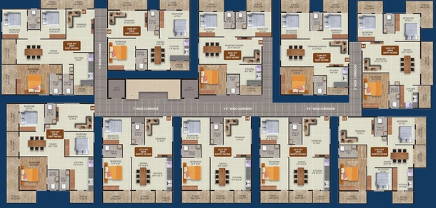 Floor Plan of SDR Sri Gayathri Avenue in Horamavu, Bangalore - Image 207120