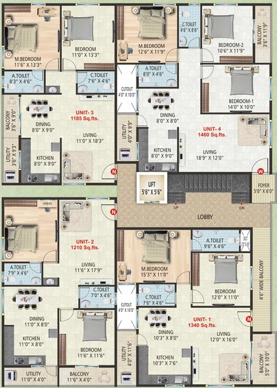 Floor Plan of SLS Kemp Fort in Thanisandra, Bangalore - Image 207131