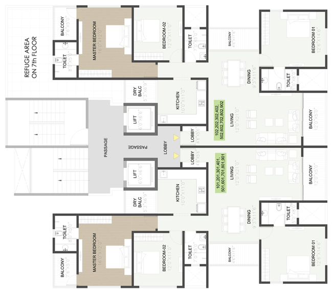 Floor Plan of Sukhwani Euphoria in Baner, Pune - Image 116598
