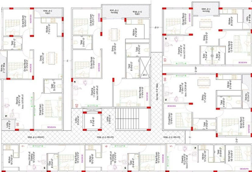 Floor Plan of Sree Manohar Pride in Marathahalli, Bangalore - Image 207189