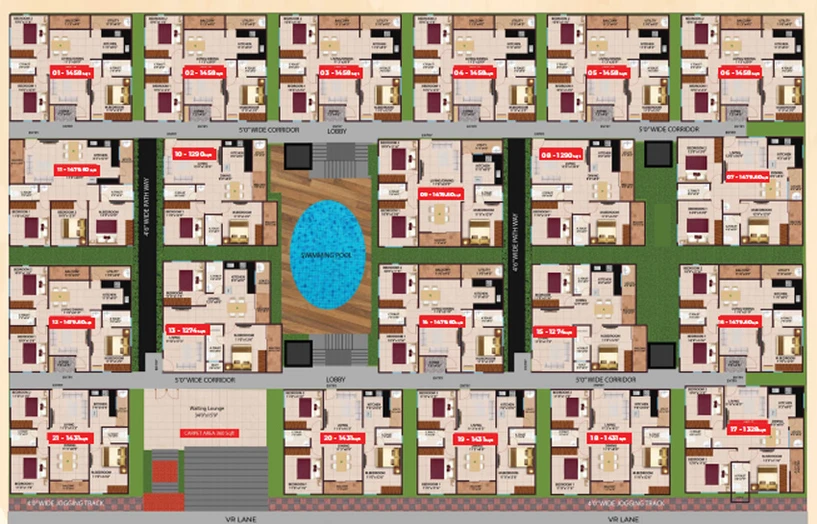 Floor Plan of Udhaya KS Vatika in Electronic City, Bangalore - Image 207199