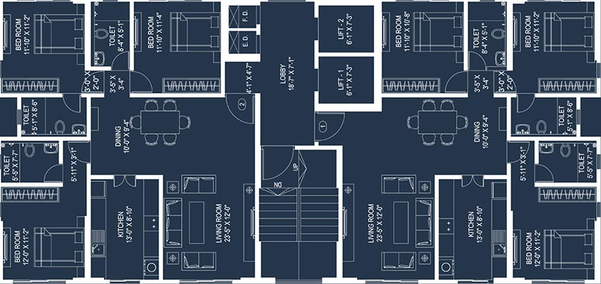Floor Plan of Dhaval Sunrise Orlem in Malad West, Mumbai - Image 207240