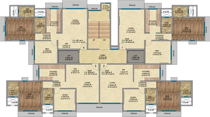 Floor Plan of Mayfair Legends in Malad West, Mumbai - Image 207283