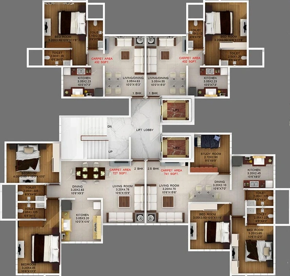 Floor Plan of Modispaces Tashkent in Borivali West, Mumbai - Image 207377
