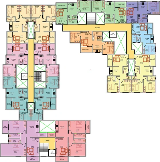Floor Plan of Sagar Malhar Srushti Homes in Rajgurunagar, Pune - Image 207463