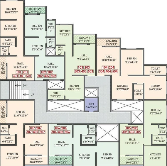 Floor Plan of Sai Nandan Mathura Heights in Bhukum, Pune - Image 207471