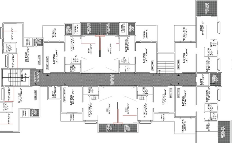 Floor Plan of Samarth Mrudula Residency in Bhosari, Pune - Image 207499