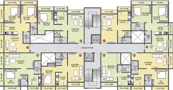 Floor Plan of Sanghvi Parsssva Classic in Bhadwad Gaon, Thane - Image 207524