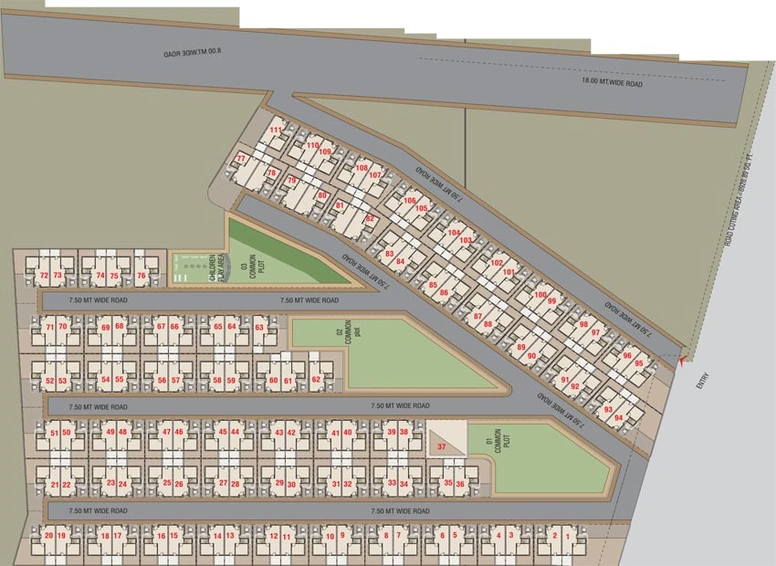Master Plan of Krishna Darshan Villa in Waghodia Road, Vadodara - Image 116622