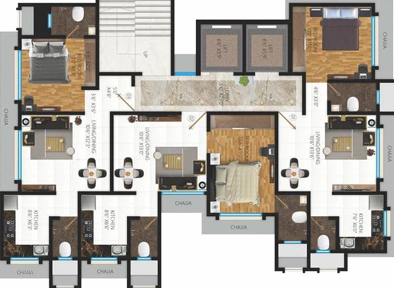 Floor Plan of Sky Crest in Malad West, Mumbai - Image 207625