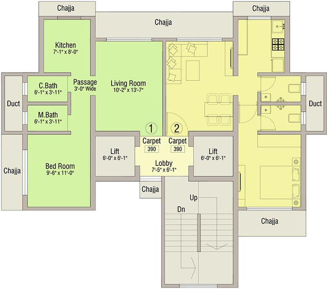 Floor Plan of The Makwana Krishna Palace in Borivali West, Mumbai - Image 207712