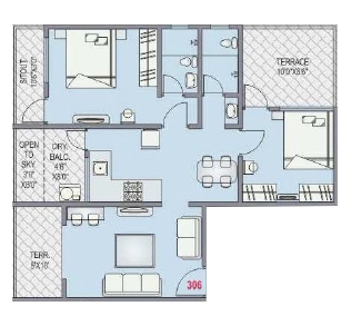 2 BHK Flat in Lunkad Akash Towers in Pimple Nilakh, Pune - Image 828413