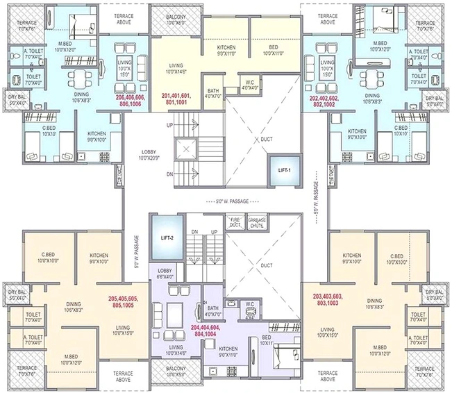 Floor Plan of Lunkad Anand Tarang in Charholi, Pune - Image 207761