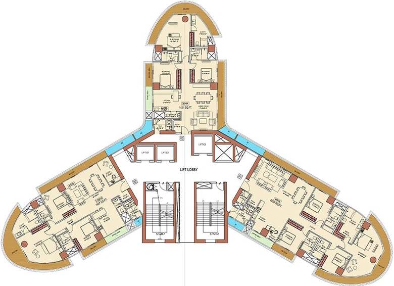 Floor Plan of Wadhwa Aquaria Grande in Borivali West, Mumbai - Image 207783