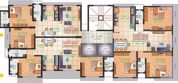 Floor Plan of Zee Swastik in Vile Parle East, Mumbai - Image 207805