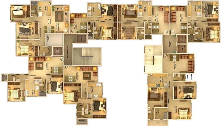 Floor Plan of Shri Parrsssva Eleganza in Ghatkopar West, Mumbai - Image 207812