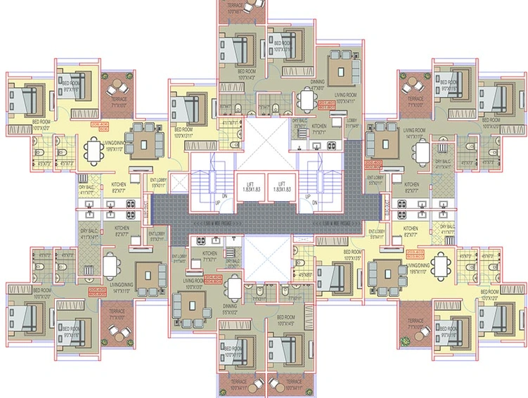 Floor Plan of Miracle Aero East in Undri, Pune - Image 207817