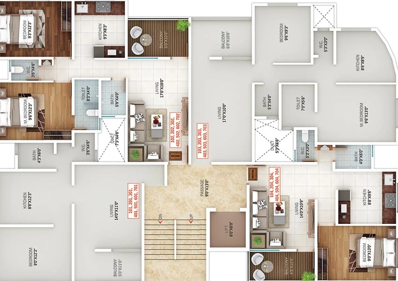 Floor Plan of Narayan Vrundavan Kunal in Ambegaon, Pune - Image 207826