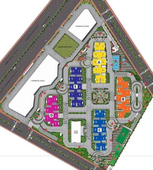 Master Plan of Incor One City in Kukatpally, Hyderabad - Image 207844