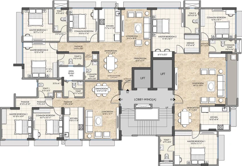 Floor Plan of Bajaj Shubhada in Vile Parle East, Mumbai - Image 207858