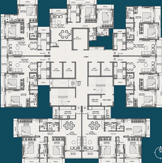 Floor Plan of Disha Elysium in Andheri West, Mumbai - Image 207894