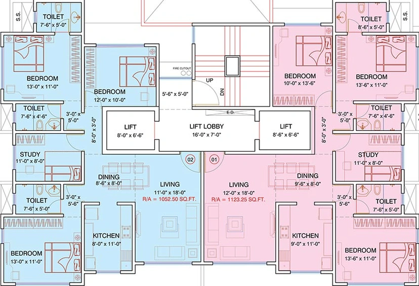 Floor Plan of Disha Sat Anupa CHS in Vile Parle West, Mumbai - Image 207899