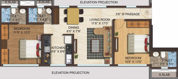 2 BHK Flat in Fairmont Moksh in Andheri West, Mumbai - Image 828458