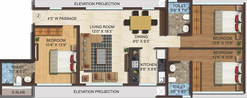 3 BHK Flat in Fairmont Moksh in Andheri West, Mumbai - Image 828459
