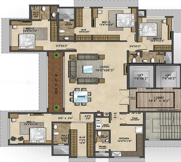 4 BHK Flat in Hetali Anuchhaya in Andheri West, Mumbai - Image 828462