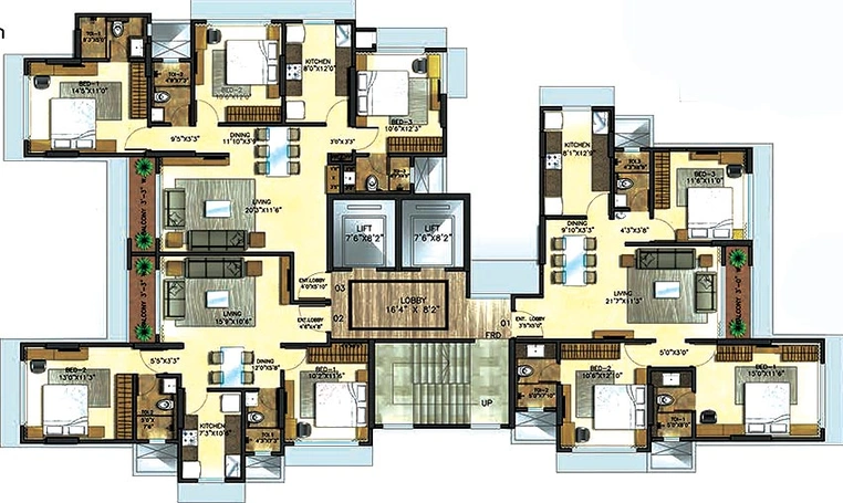 Floor Plan of Hetali Anuchhaya in Andheri West, Mumbai - Image 207935