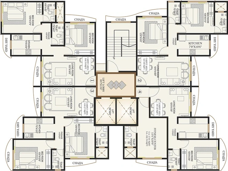 Floor Plan of Khandelwal Sai Iconic in Andheri West, Mumbai - Image 207954