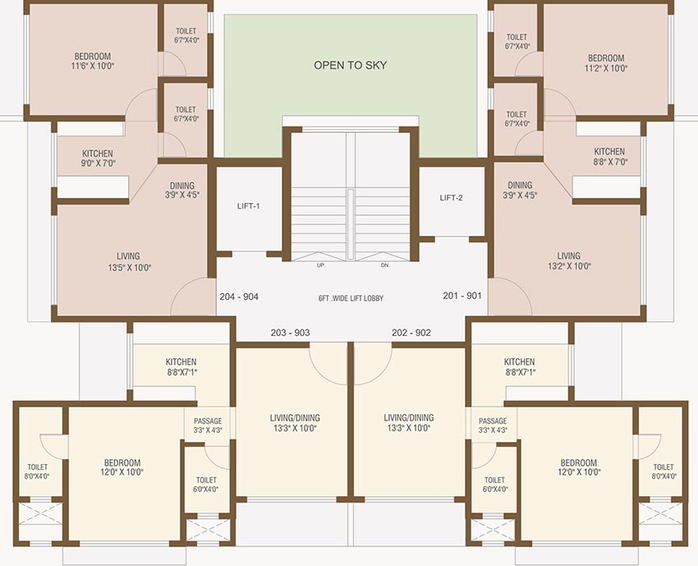 Floor Plan of MDM Zion in Andheri West, Mumbai - Image 207987