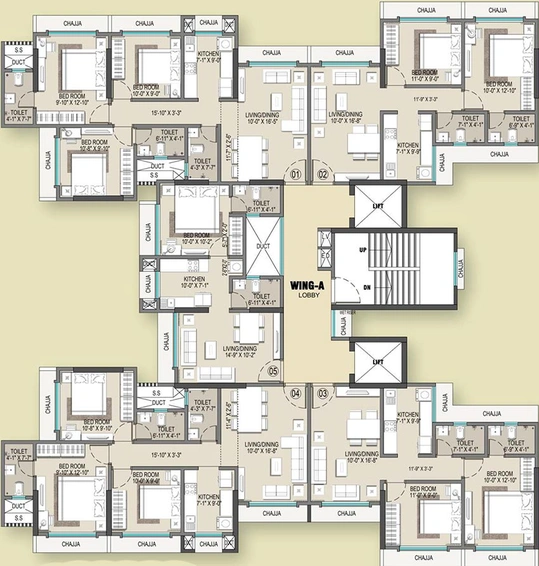 Floor Plan of Milan Alpine Building in Andheri West, Mumbai - Image 208011
