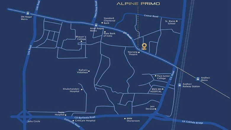 Location of Milan Alpine Building in Andheri West, Mumbai - Image 208010
