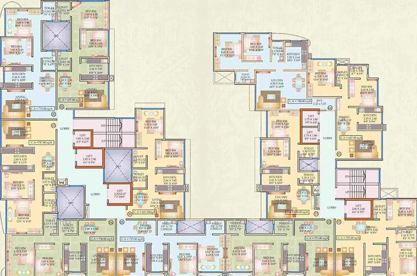 Floor Plan of Millionaire Heritage in Andheri West, Mumbai - Image 208022