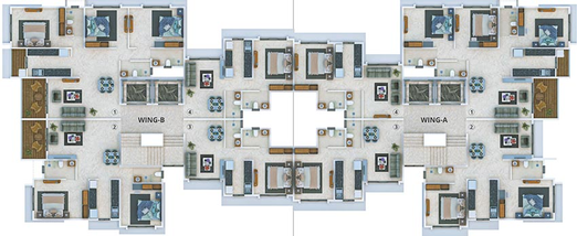 Floor Plan of Namo East Avenue in Malad East, Mumbai - Image 208039