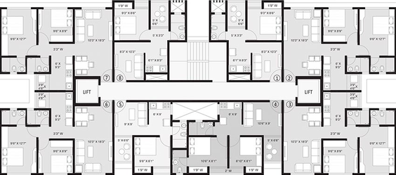 Floor Plan of Platinum Apartments in Andheri West, Mumbai - Image 208054