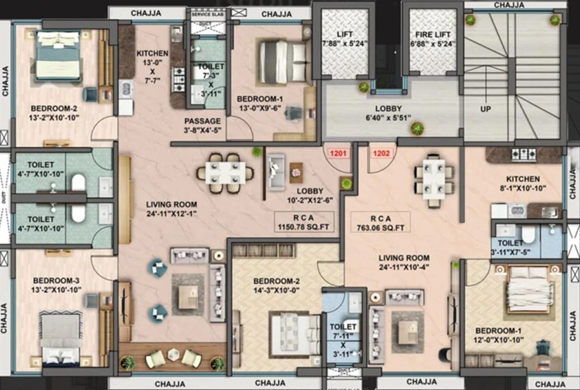 Floor Plan of Prathamesh Kapil Tirth in Mahim West, Mumbai - Image 208103