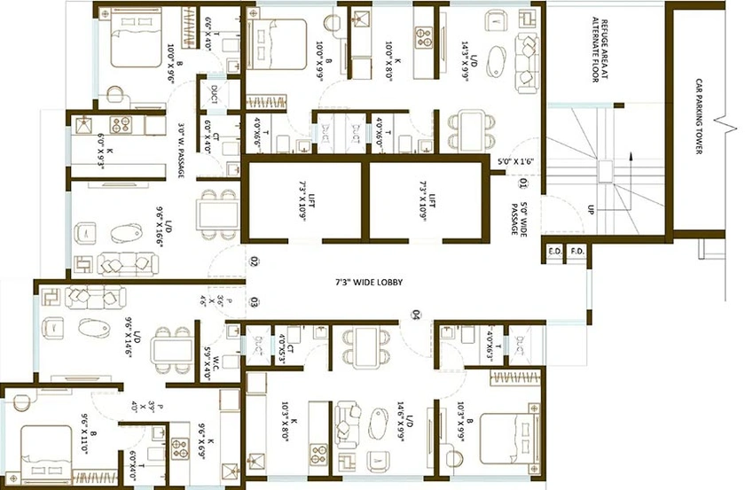 Floor Plan of Promesa Adi Darsshan in Lower Parel East, Mumbai - Image 208117