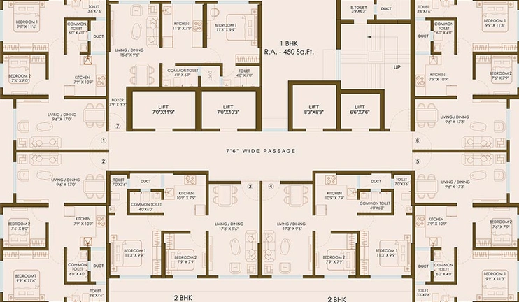 Floor Plan of Promesa West End in Dadar West, Mumbai - Image 208130
