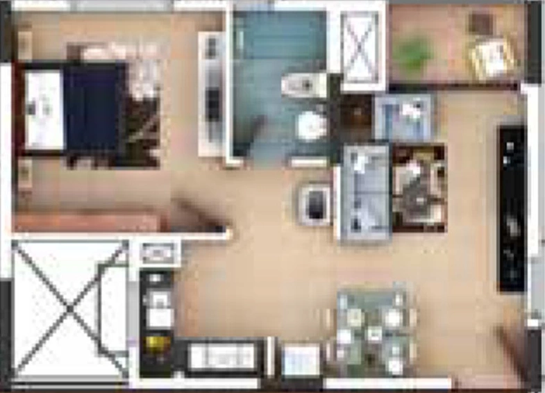 1 BHK Flat in Provident Manhattan Pods And Condos in Rajendra Nagar, Hyderabad - Image 828520